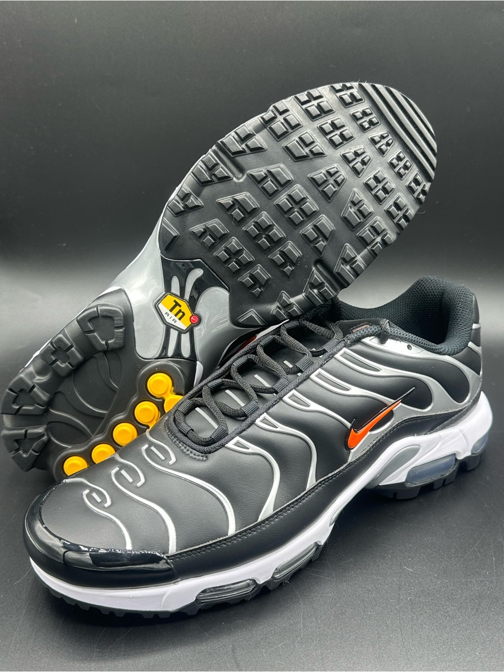 Nike Air Max Plus G Mens Golf Shoes FZ4150-002 Black Metallic Spike Less Size 12